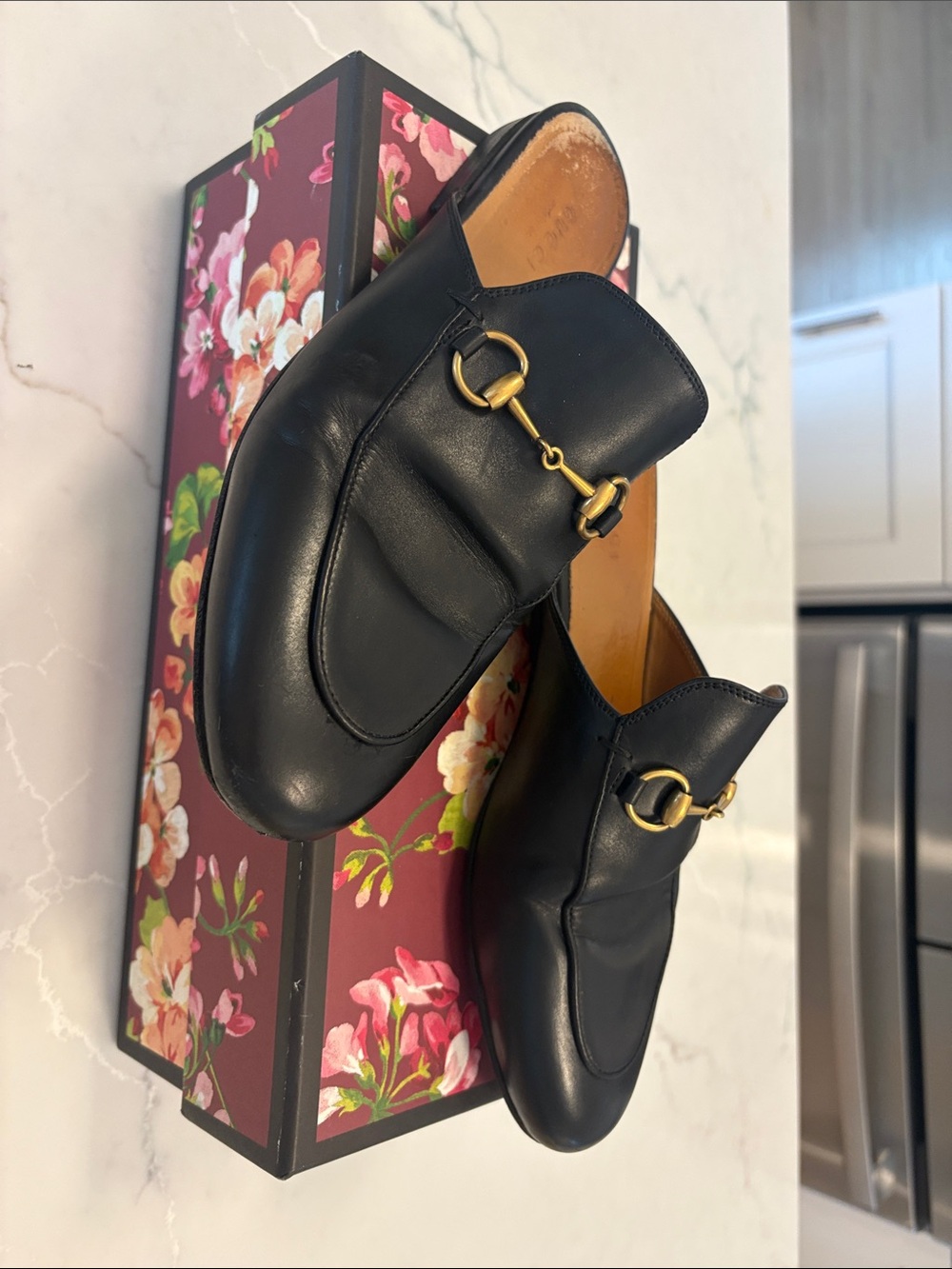 Gucci Princetown Black Leather Mules with box and dust bag